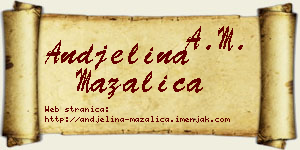 Andjelina Mazalica vizit kartica